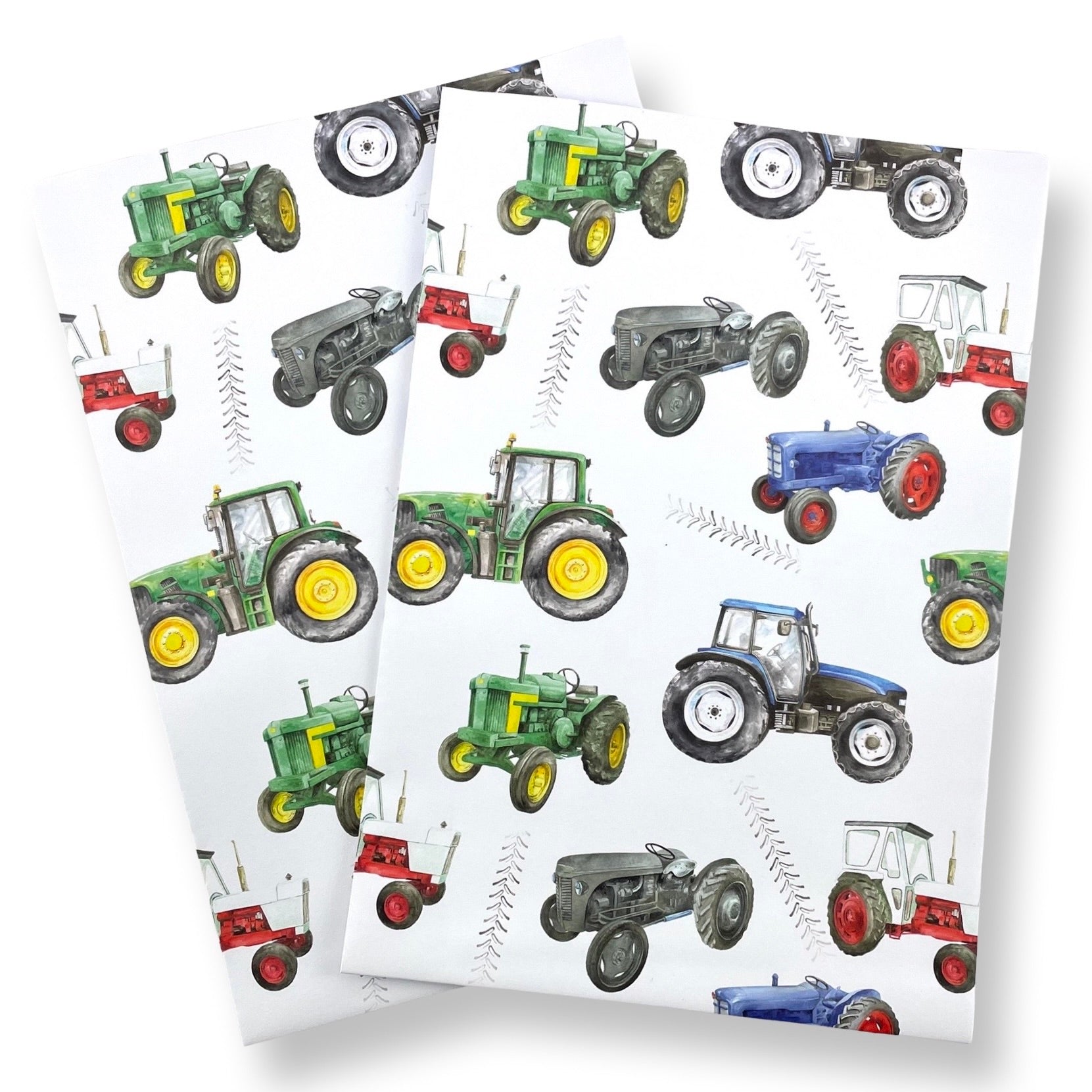 Tractor - Vintage and Modern - Recyclable and Recycled Wrapping Paper and Tags