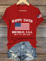 Women's Casual Printed Short-Sleeve T-Shirt