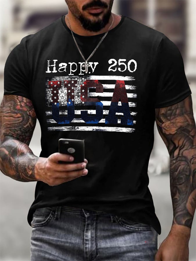Men's Casual Printed Short-Sleeve T-Shirt