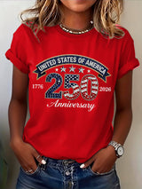 Women's Casual Printed Short-Sleeve T-Shirt