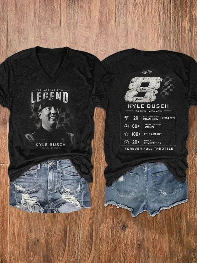 Women's Racing Legend Memorial  Print Casual T-shirt