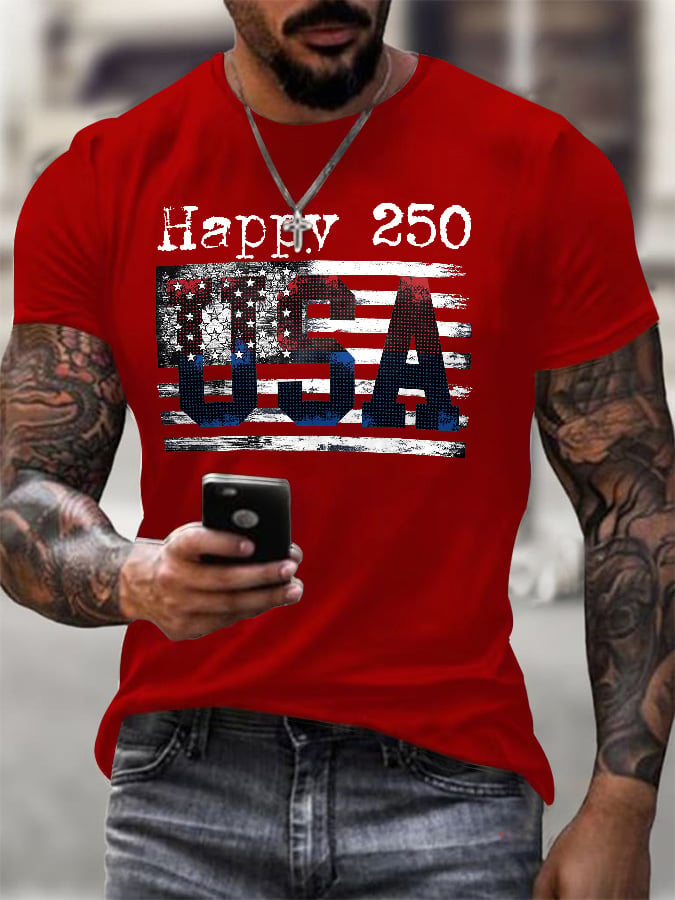 Men's Casual Printed Short-Sleeve T-Shirt