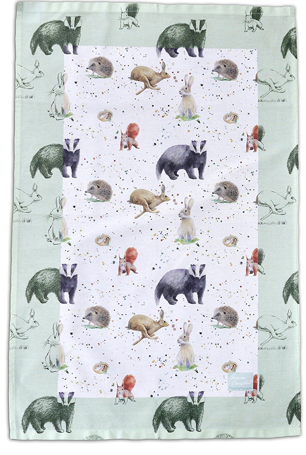 Country Animals Tea Towel