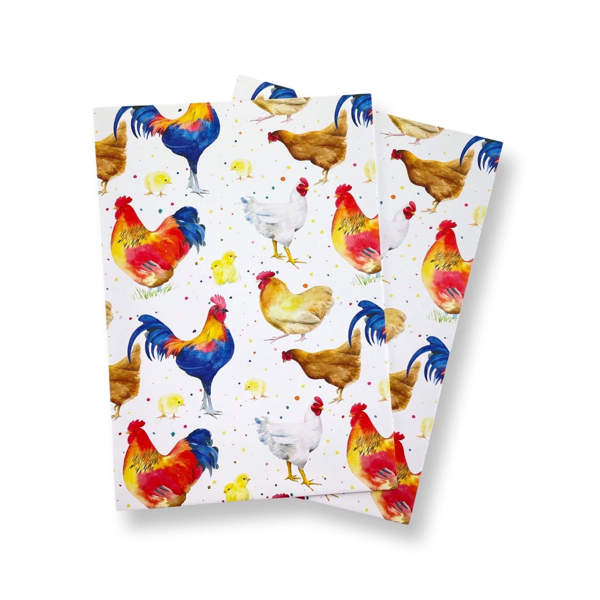Recycled and recyclable Chicken Wrapping Paper and tags