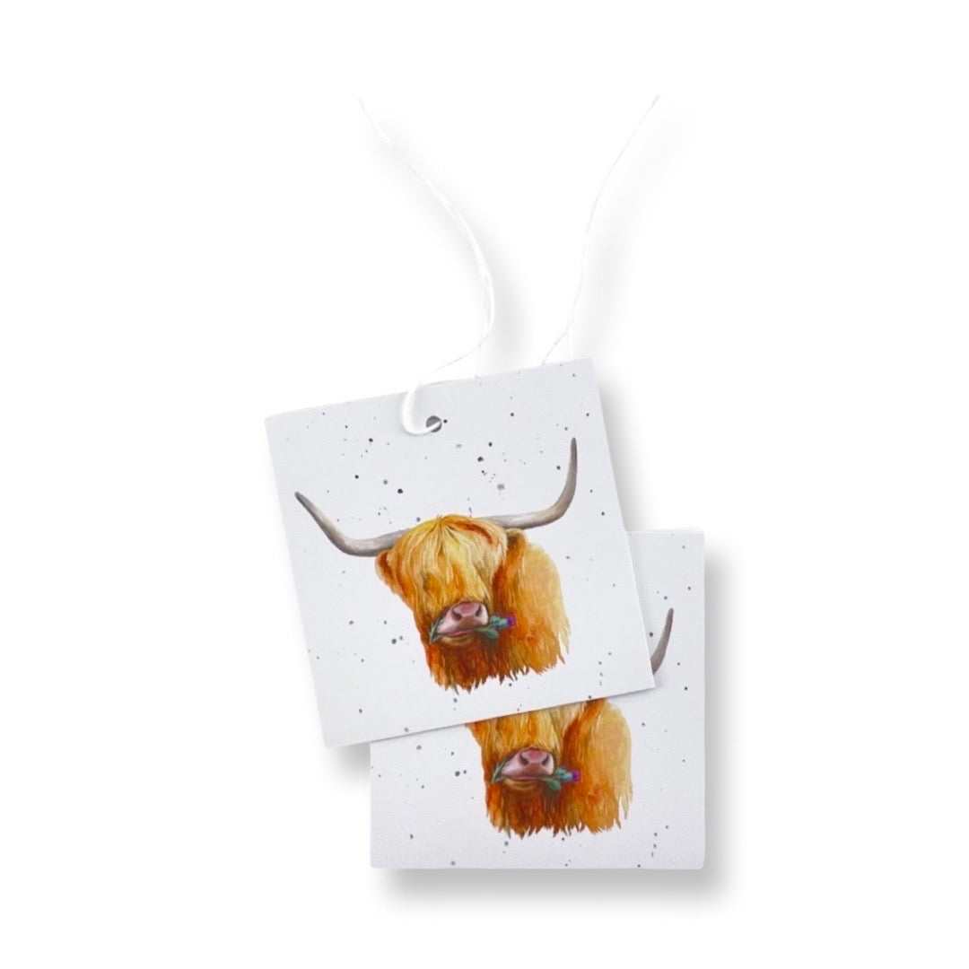 Highland Cow - Thistle and Celtic Knot Work Wrapping Paper and Tags