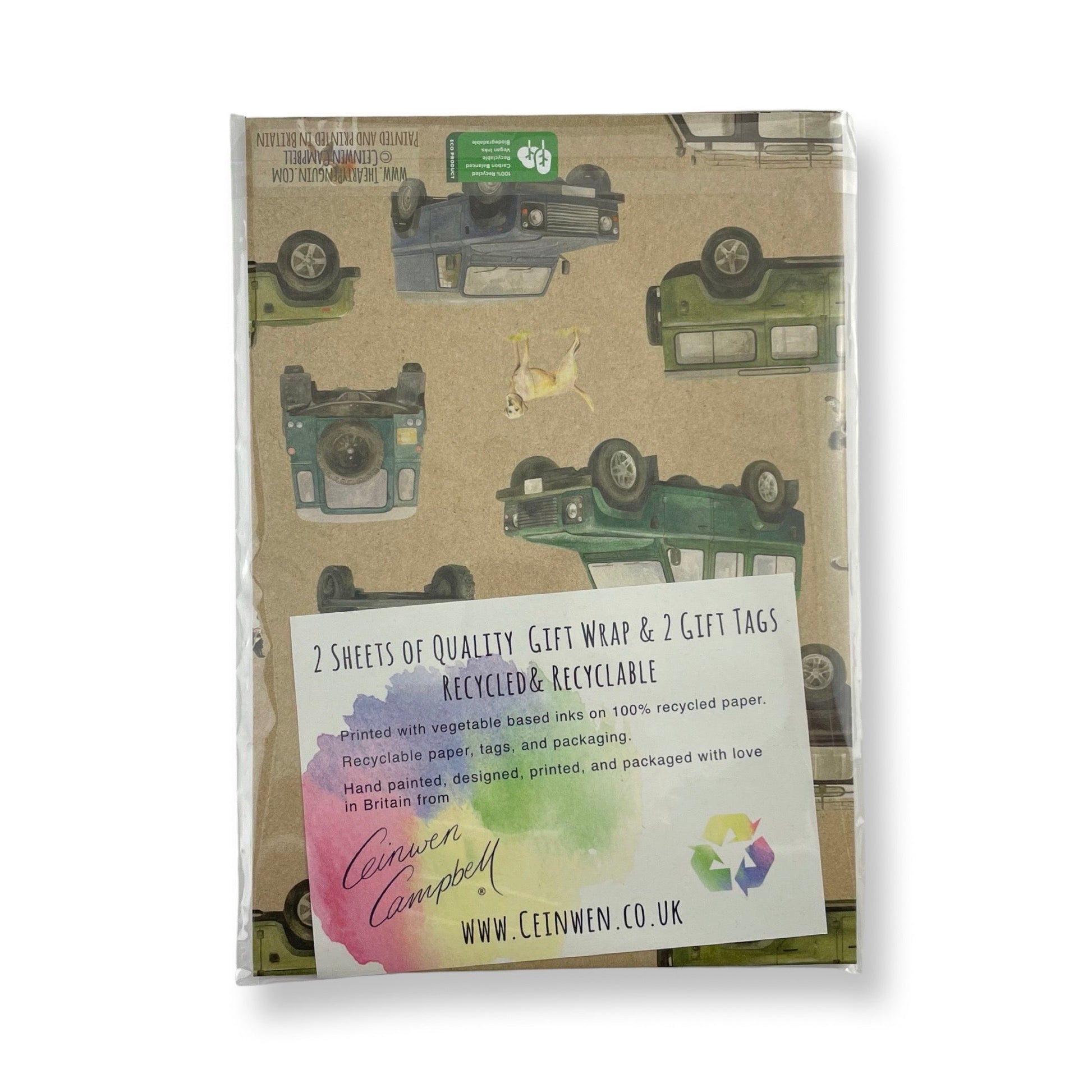 Classic Defender Off Roading 4 x 4 with dogs  Gift Wrapping Paper