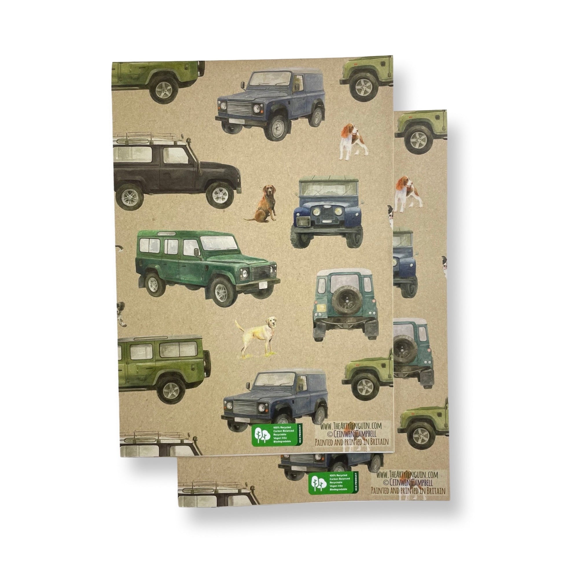 Classic Defender Off Roading 4 x 4 with dogs  Gift Wrapping Paper