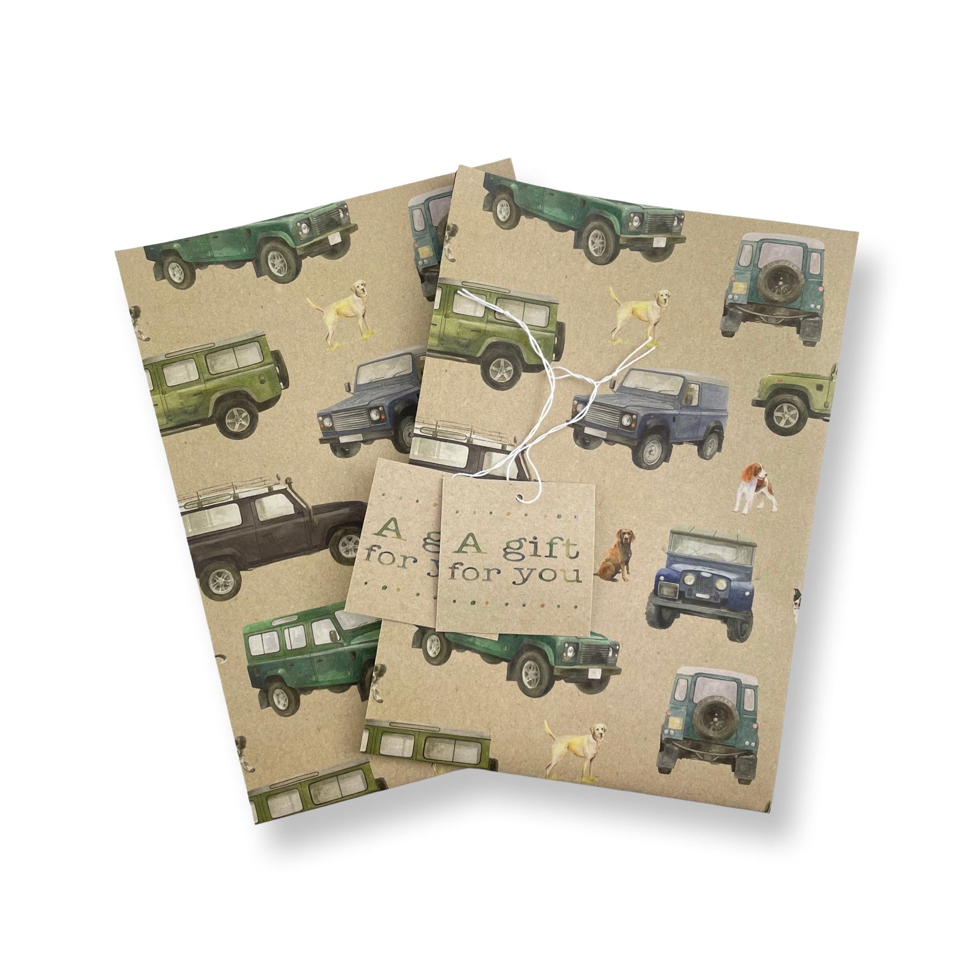 Classic Defender Off Roading 4 x 4 with dogs  Gift Wrapping Paper