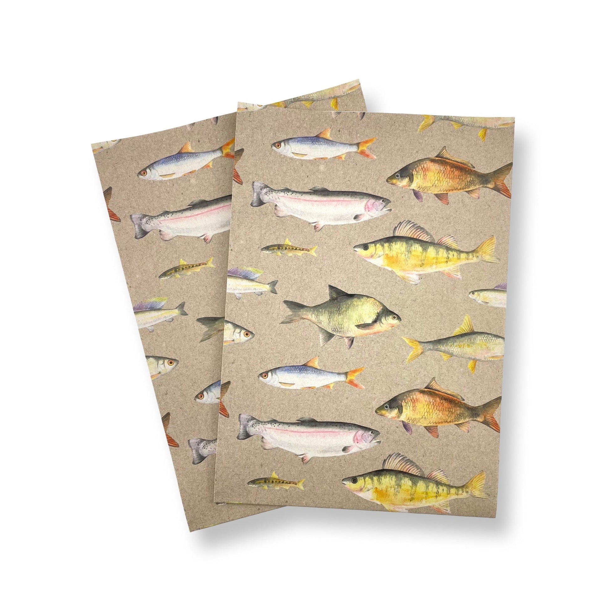 Fish Wrapping Paper and Tags