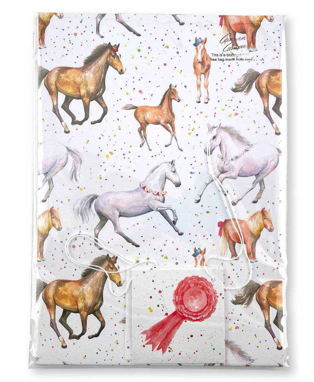 Horses and Foal  Party Wrapping Paper and Tags