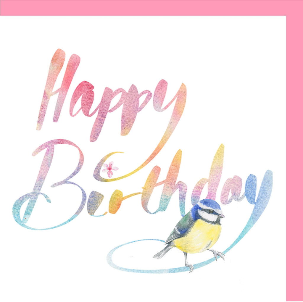 Blue Tit Birthday Card