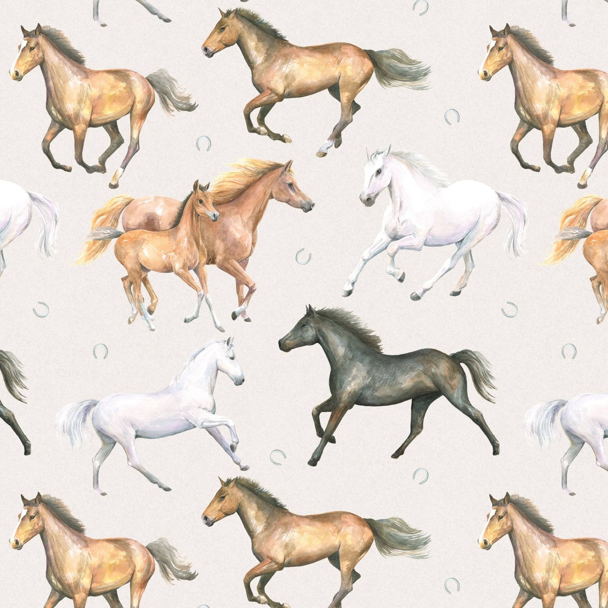 NEW Horses and foal  Wrapping Paper and Tags