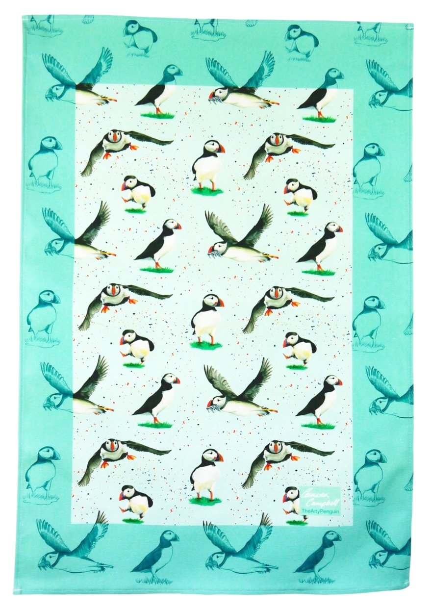 Puffin Tea Towel
